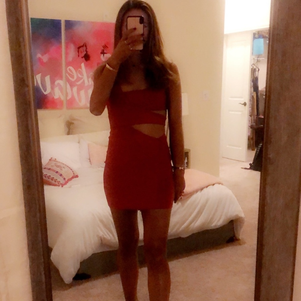 House of CB red dress